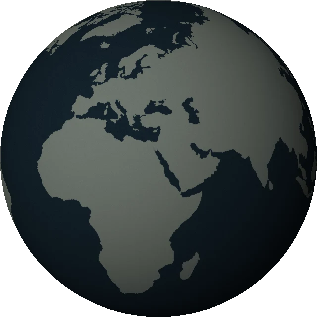 Earth, facing Europe and the Indian Ocean